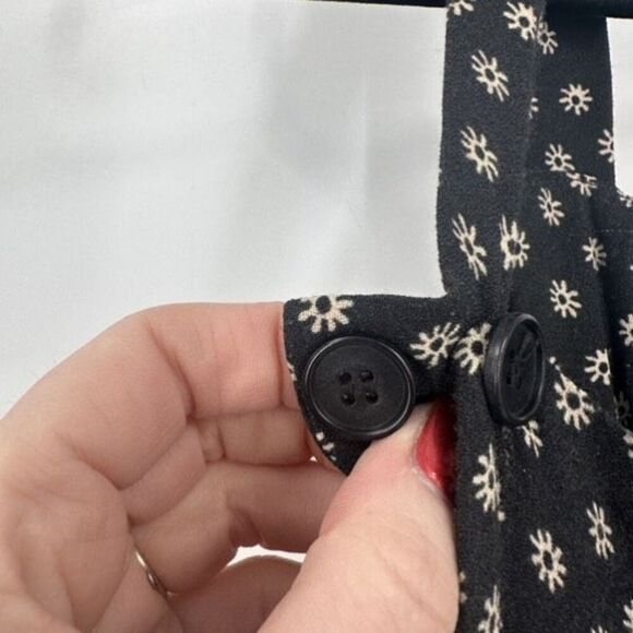 Reformation Ditzy Micro Floral Black Wide Leg Sleeveless Jumpsuit Size XS - Picture 14 of 16